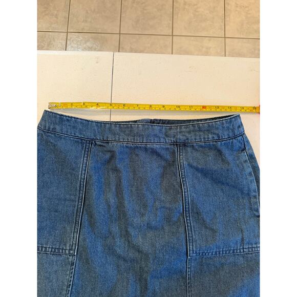 085 Boden Blue Denim Mini Classic Skirt Sz 6R - Picture 4 of 7